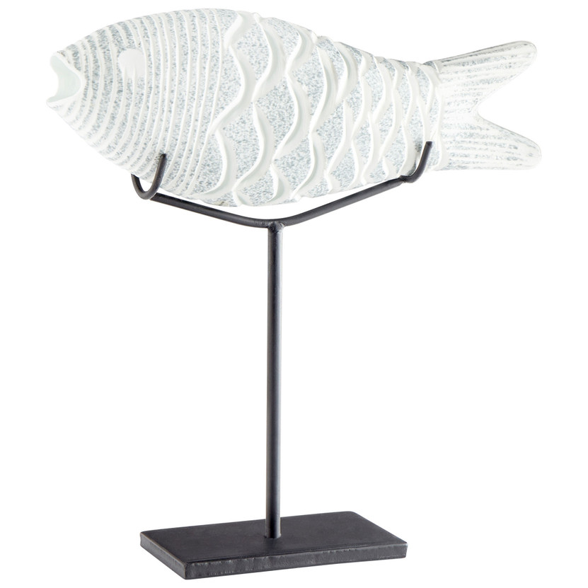 Grouper Sculpture | Clear and Frosted - Small