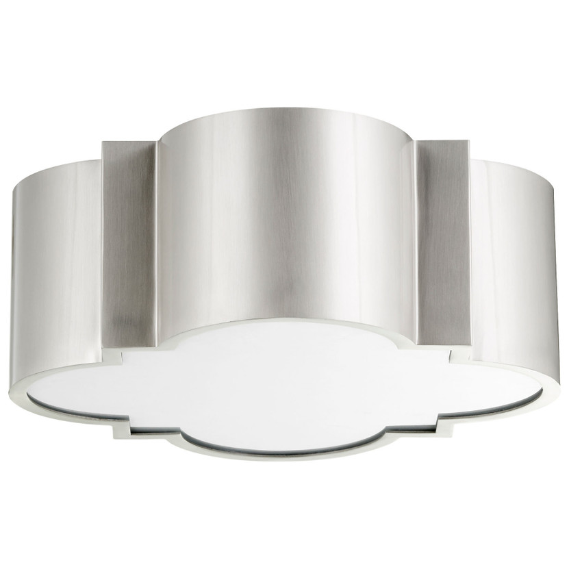 Wyatt Ceiling Mount 2-Light | Satin Nickel - Small