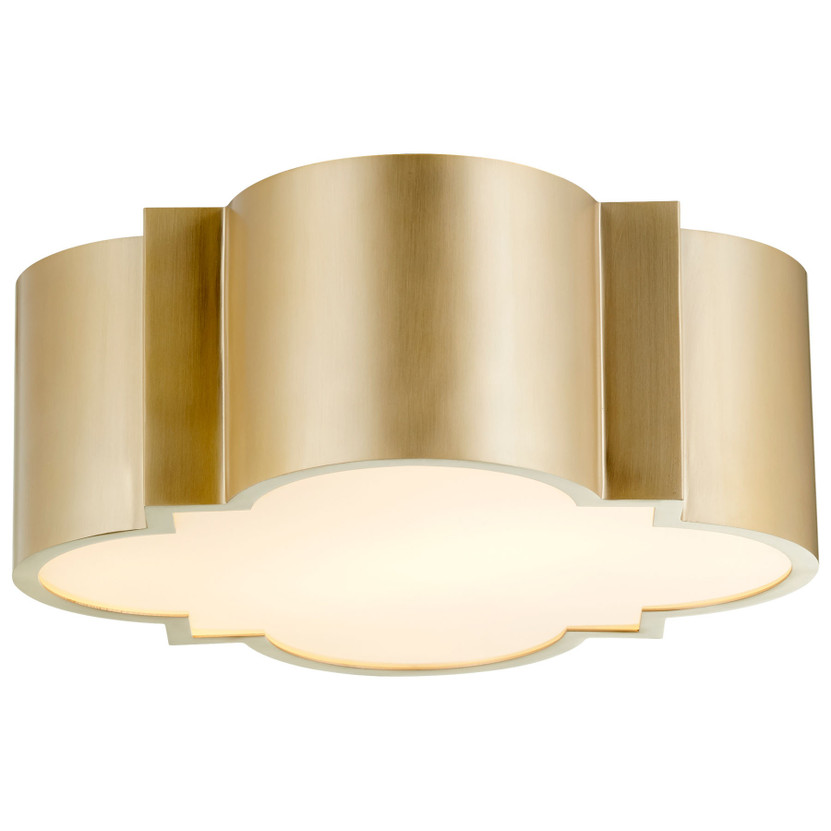 Wyatt Ceiling Mount 2-Light | Aged Brass - Medium