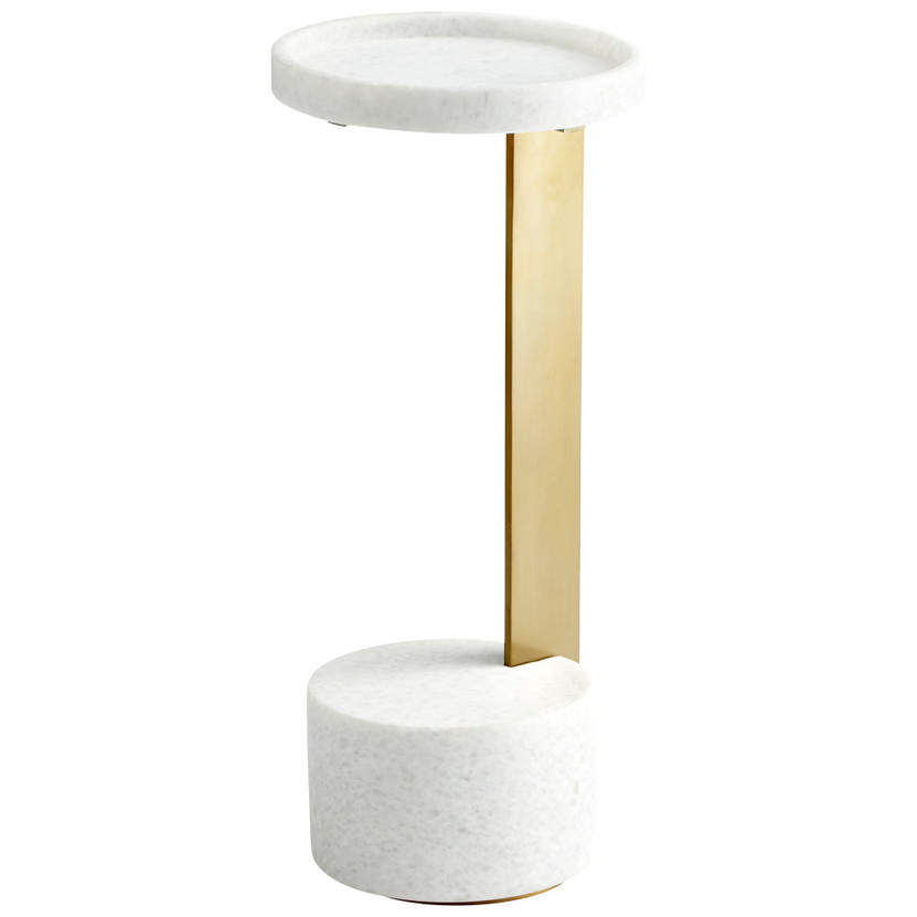 Kodiak Side Table | Gold and White