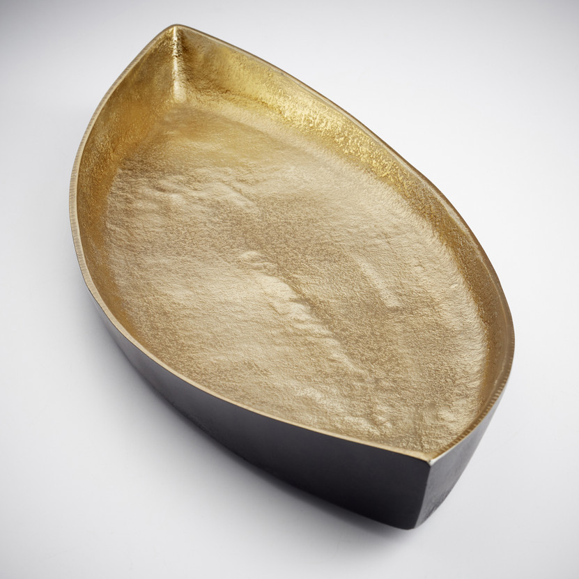 Alumbrar Tray | Matte Black and Gold - Medium