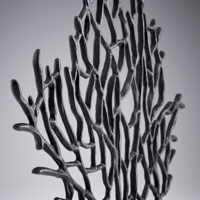 Bonzai Sculpture | Matte Black and Gold - Small