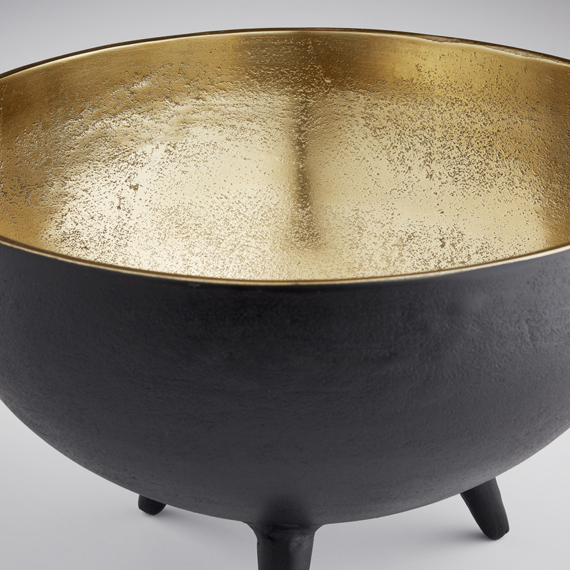 Inca Bowl | Matte Black and Gold - Medium