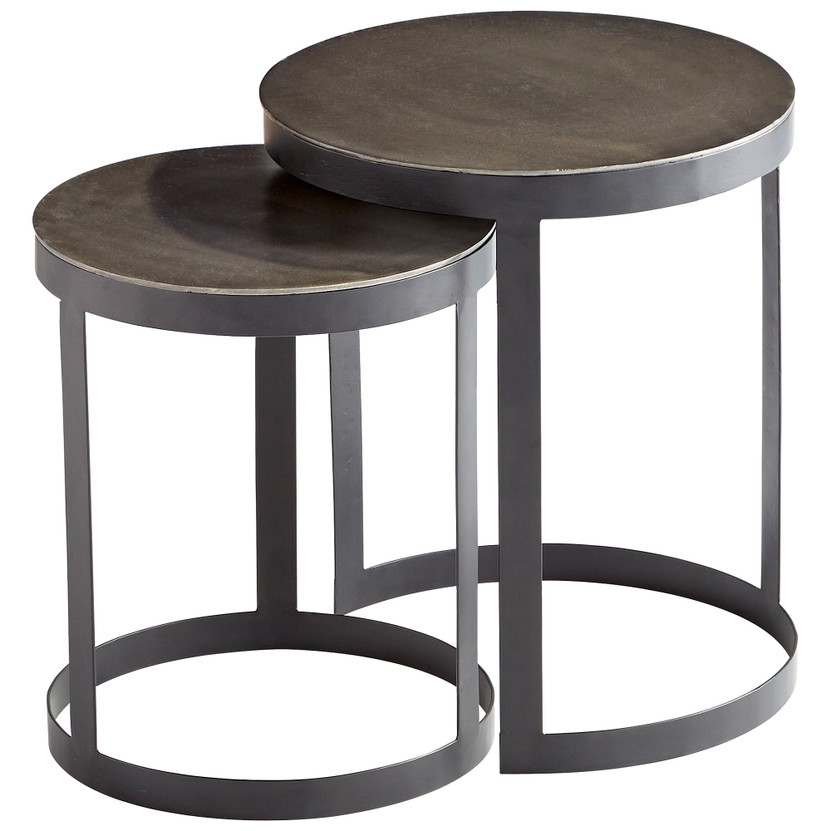 Monocroma Side Table | Silver and Black