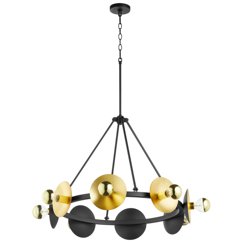 Artemis Chandelier | Noir and Gold Leaf - Medium