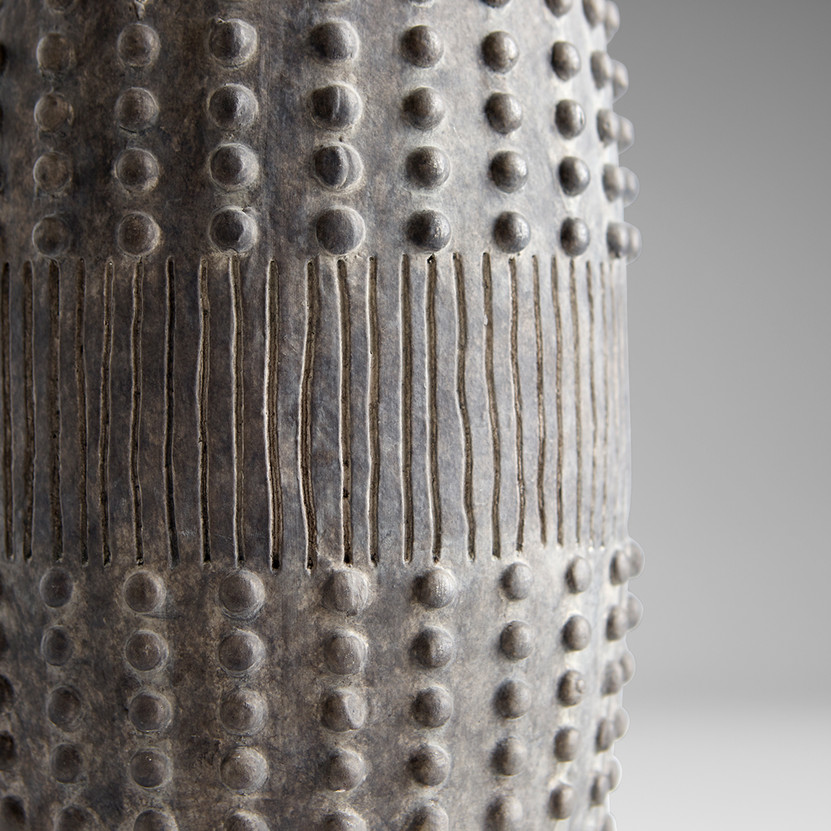 Scoria Vase Designed by J. Kent Martin | Grey - Large