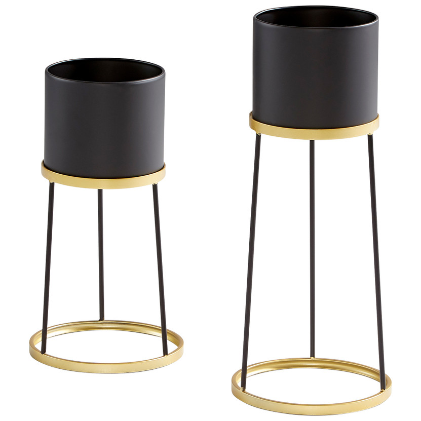 Liza Planter | Gold and Black - Large