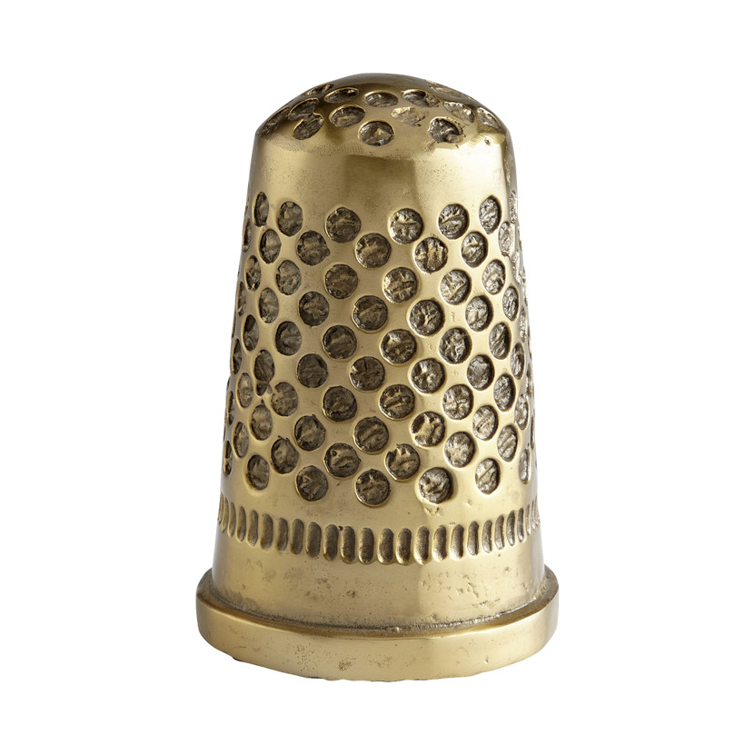 Sewing Thimble Token | Aged Brass