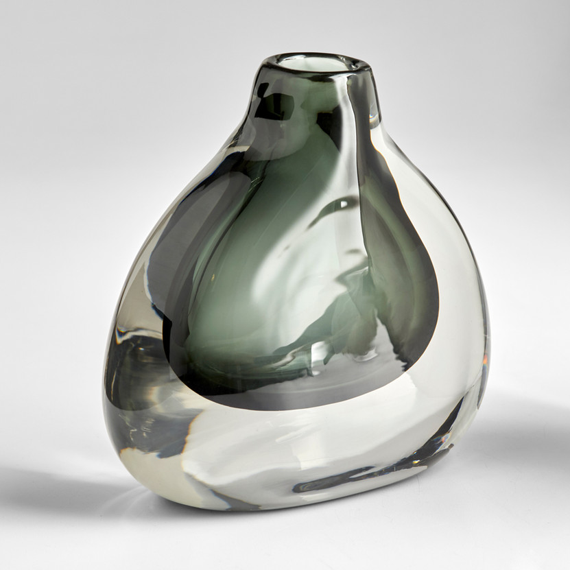 Moraea Vase | Grey and Clear - Large