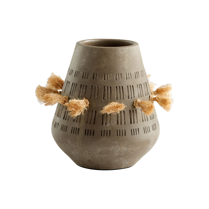Retting Vase Designed by J. Kent Martin | Taupe Grey - Small