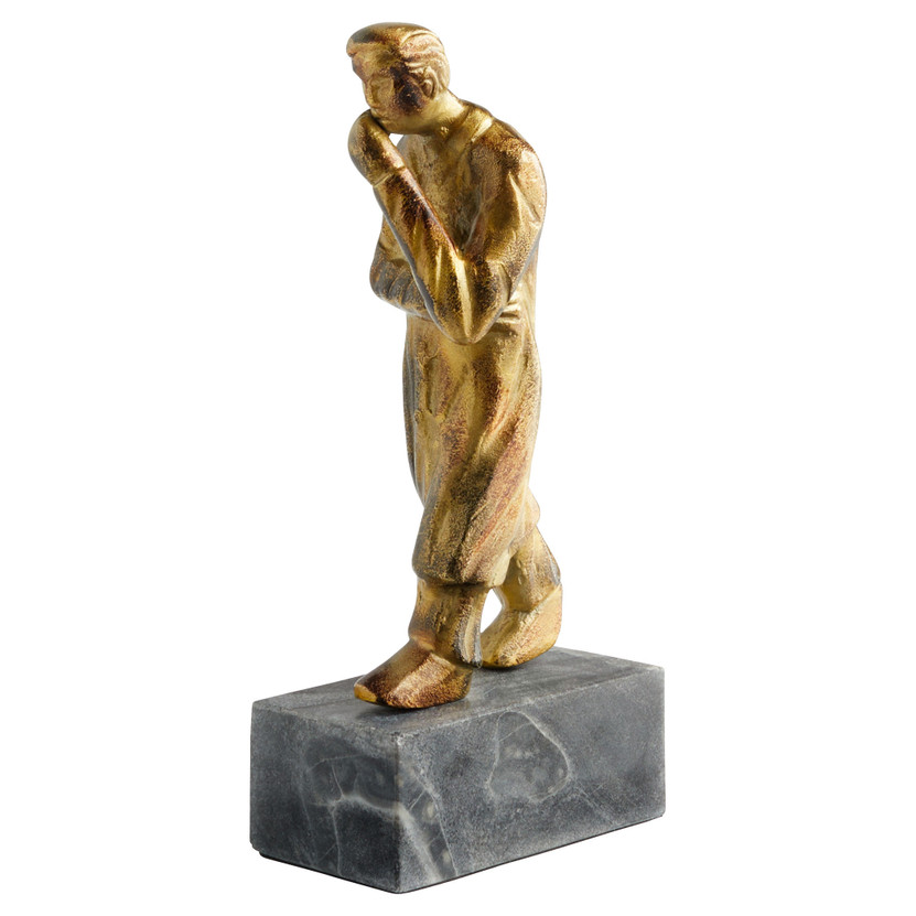 Epicurus Sculpture | Aged Brass