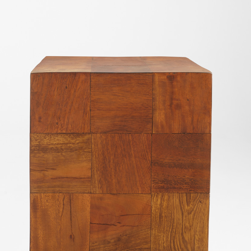 Halma Pedestal Designed by J. Kent Martin | Natural Sheesham - Medium