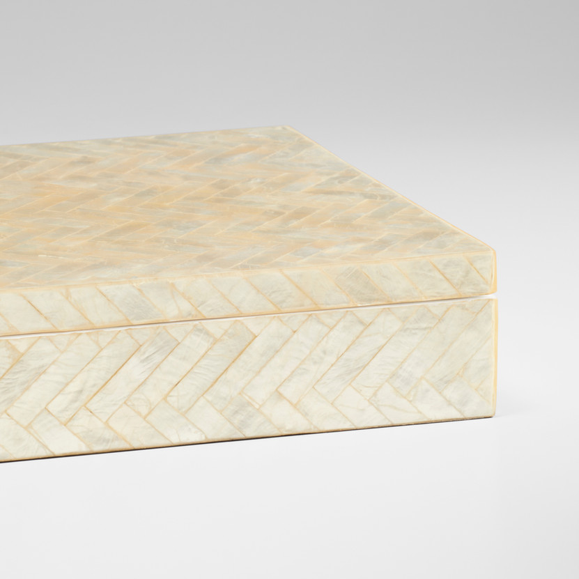 Triton Rectangle Box Designed by J. Kent Martin | Pearl - Large