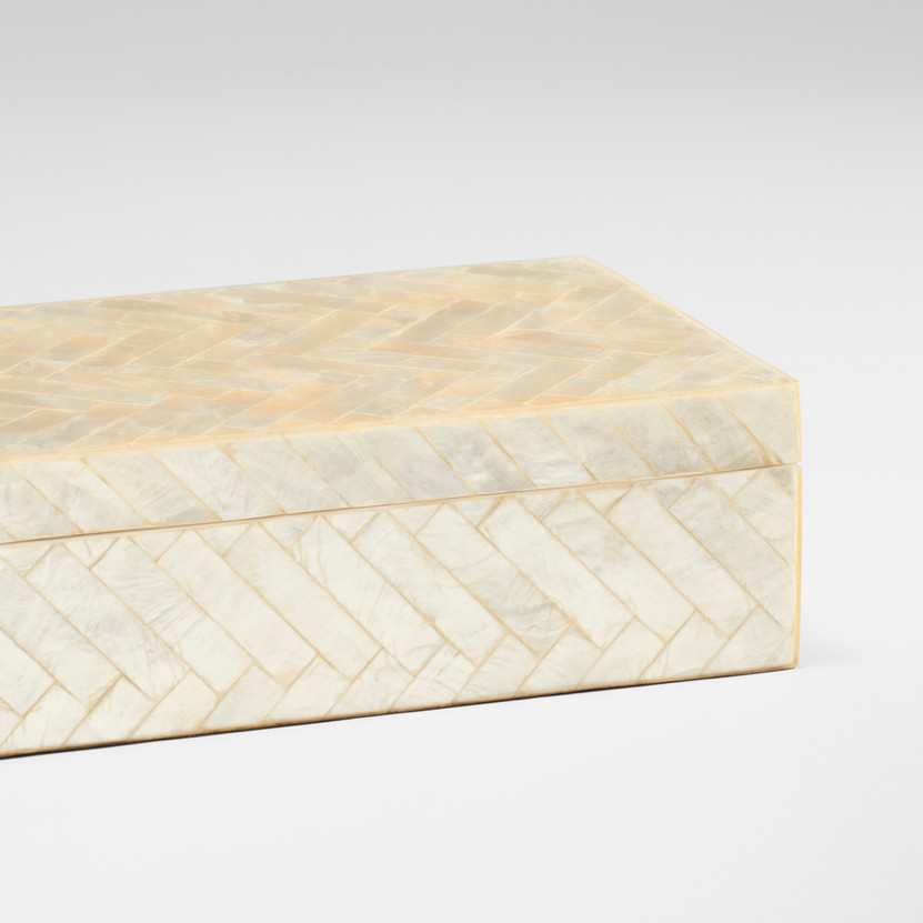 Triton Rectangle Box Designed by J. Kent Martin | Pearl - Small