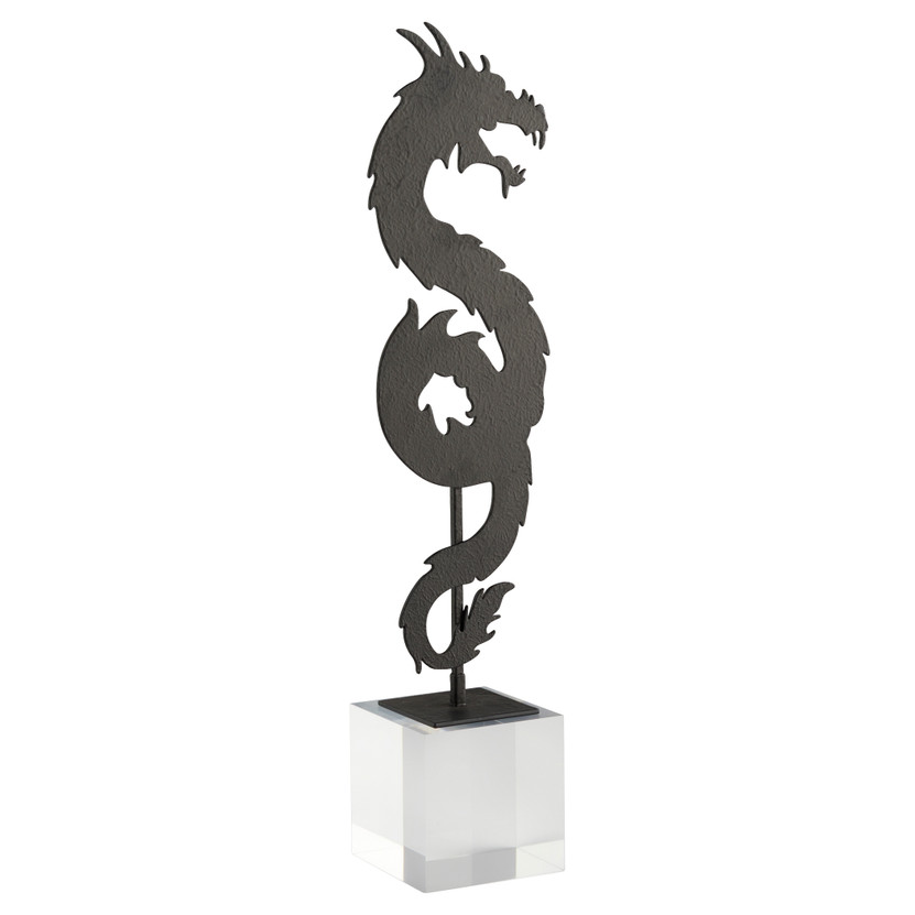 Shenron Dragon Sculpture Designed by J. Kent Martin | Black - Tall