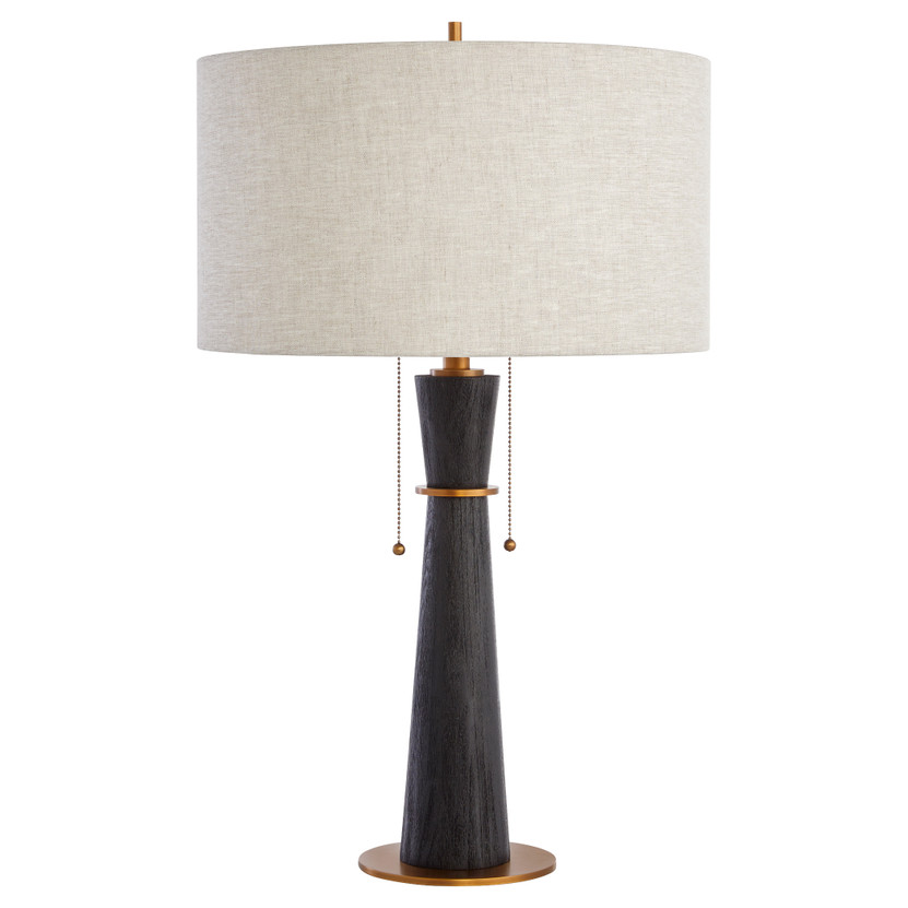 Wright Table Lamp Designed by J. Kent Martin | Black and Brass