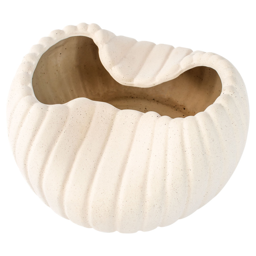 Organic Ribbed Bowl | Grainy White