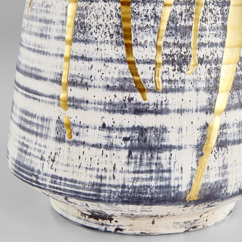 Athenian Planter | Beige & Black & Gold