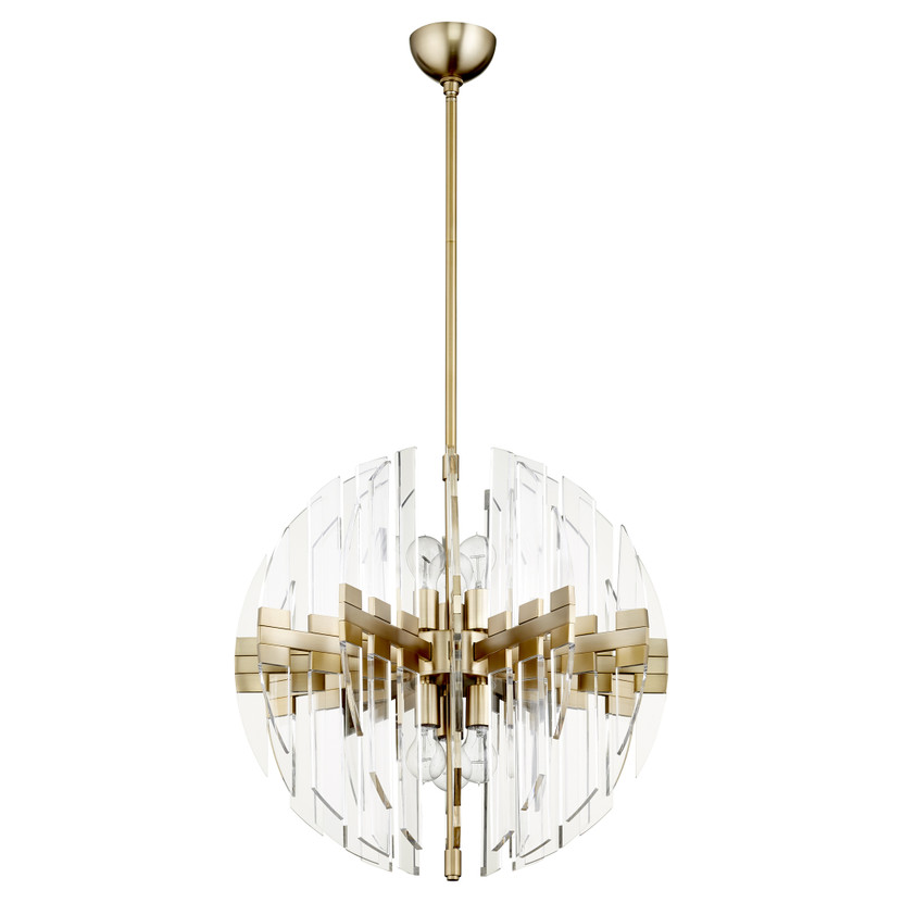 Zion 23" Sphere 6-Light | Aged Brass