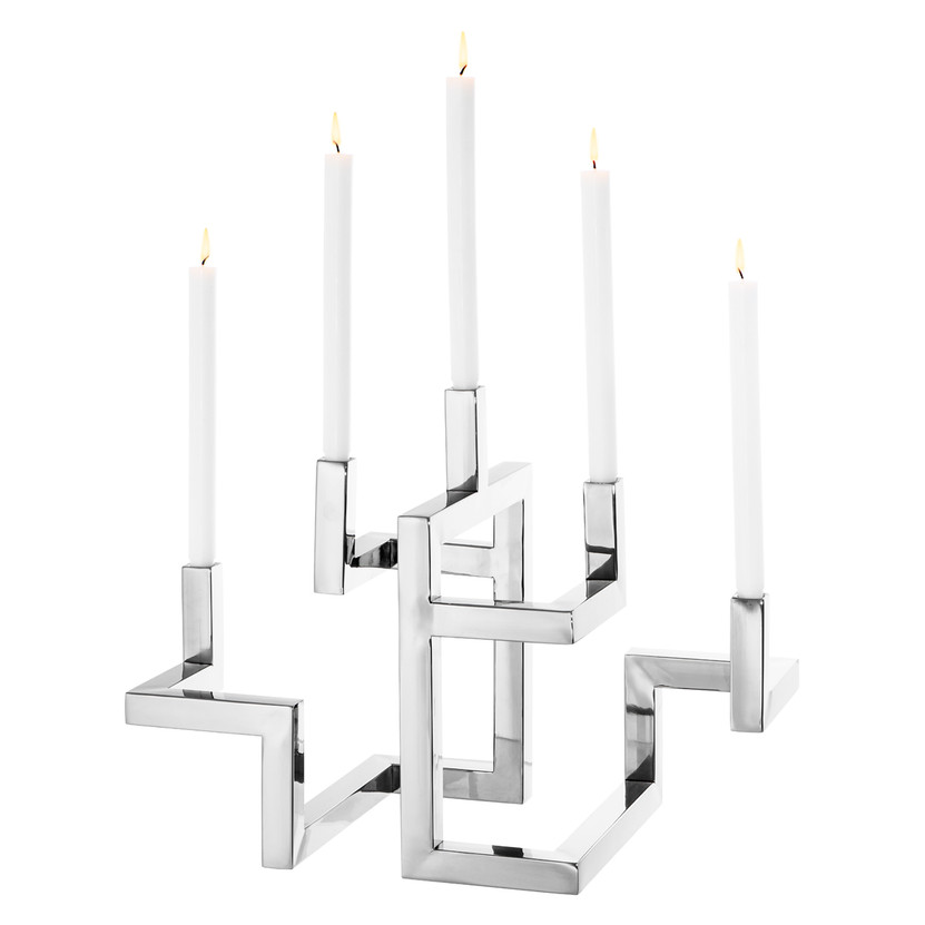 Candle Holder Skyline Nickel Finish