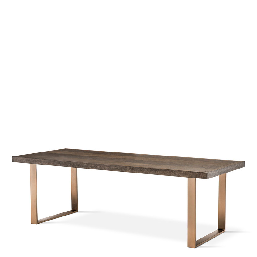 Dining Table Melchior Brown Oak Veneer 230 cm