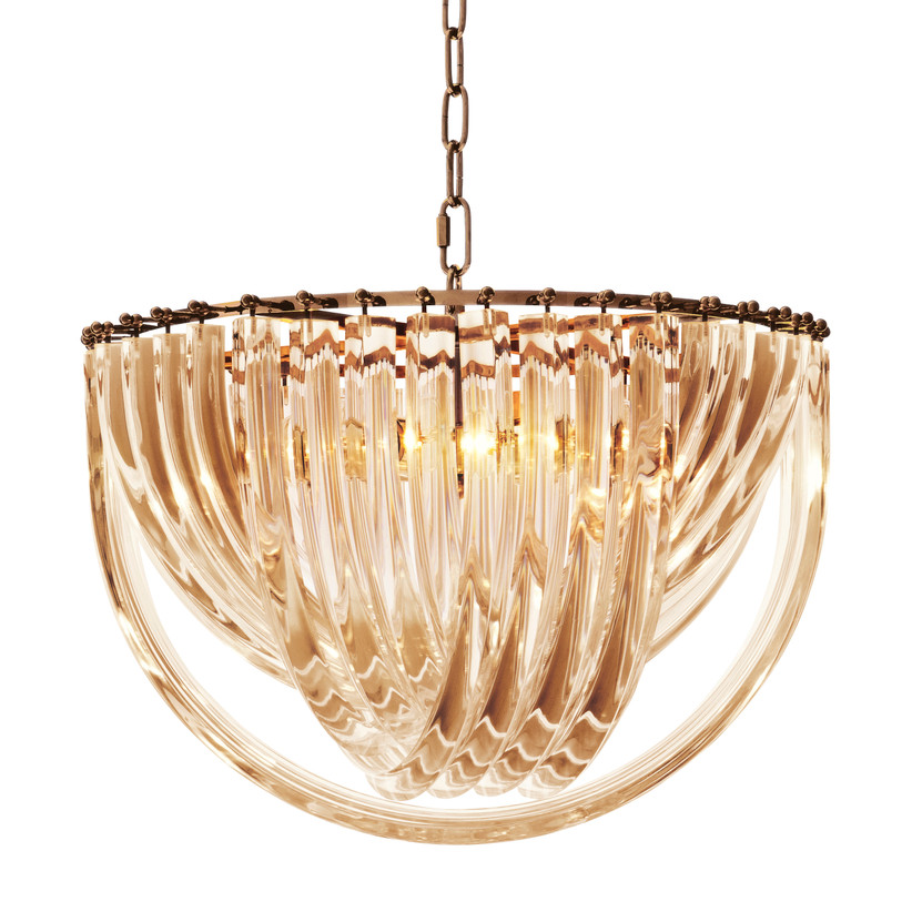 Chandelier Murano Champagne 19.5" Dia