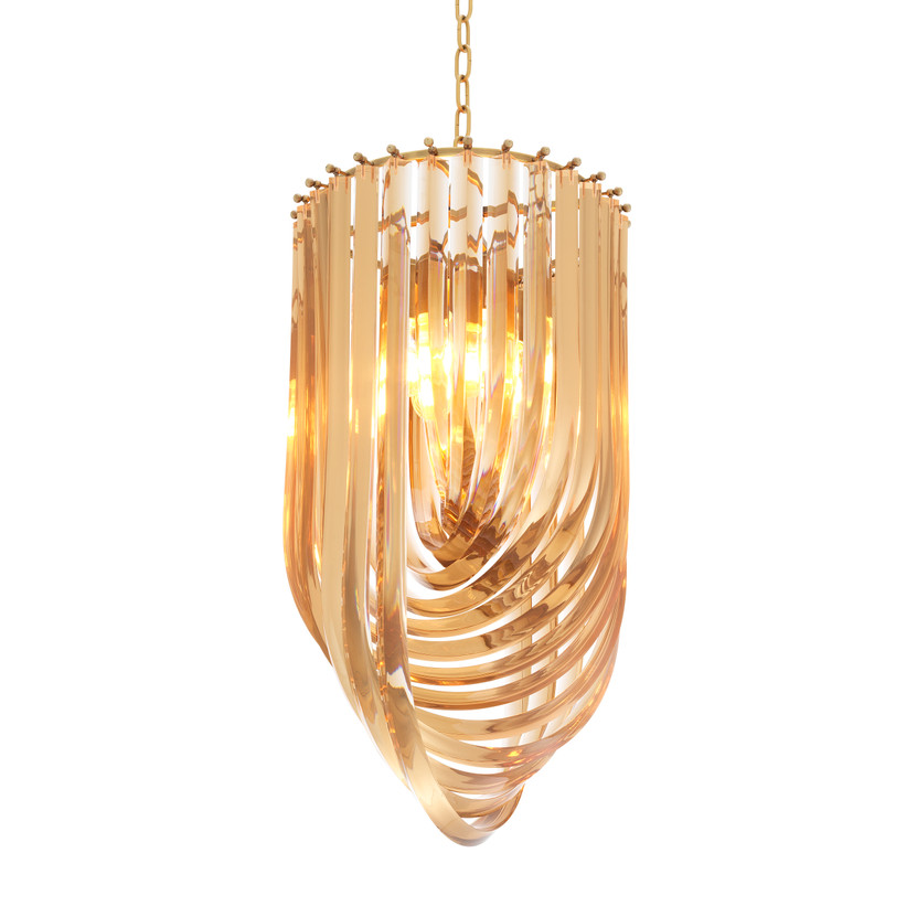 Chandelier Murano Champagne 14" Dia
