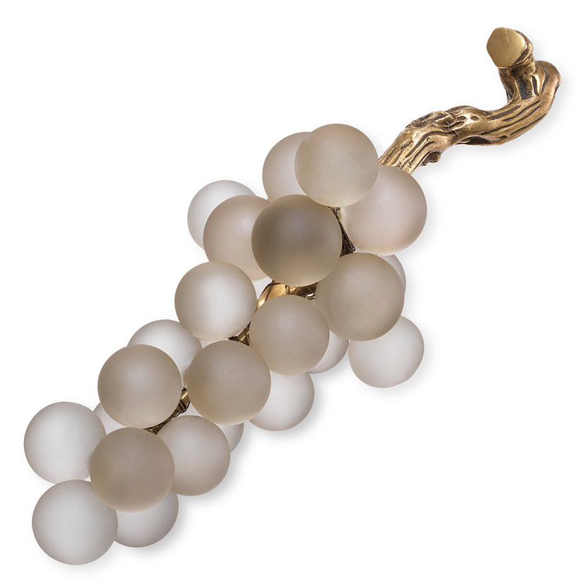 Object French Grapes White/Vintage Brass Finish