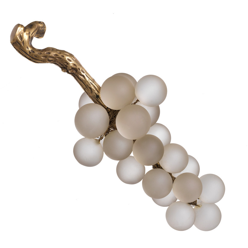 Object French Grapes White/Vintage Brass Finish