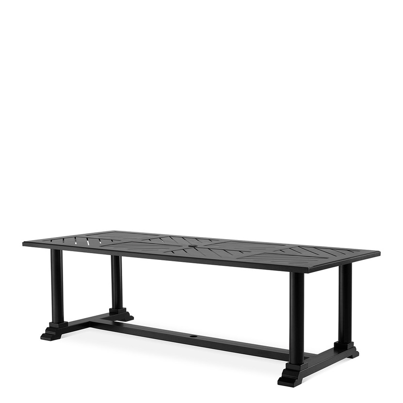 Outdoor Dining Table Bell Rive Rectangular Black
