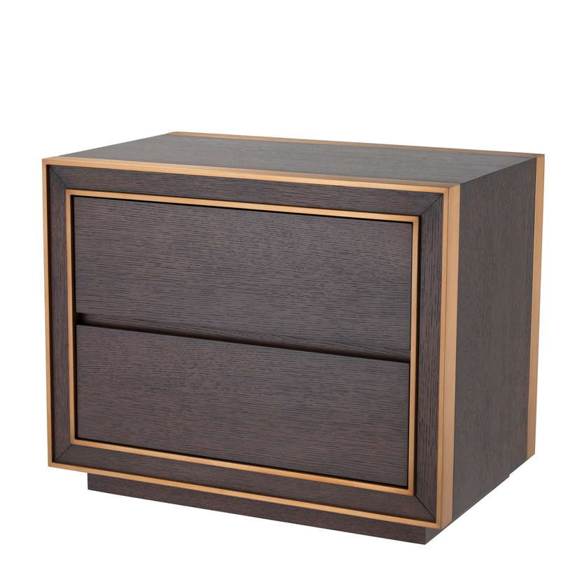 Bedside Table Camelot Brown Oak Veneer