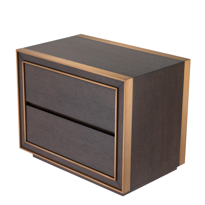 Bedside Table Camelot Brown Oak Veneer
