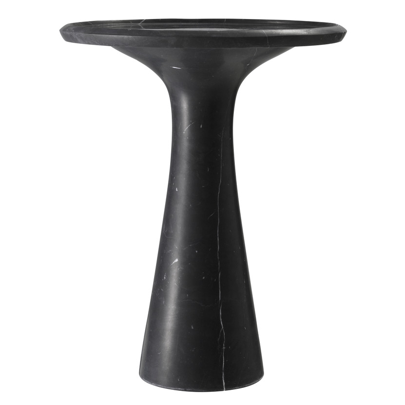 Side Table Pompano Low Honed Black Marble
