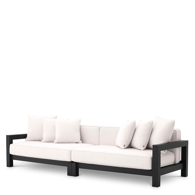 Outdoor Sofa Cap-Antibes Black/Sunbrella Canvas