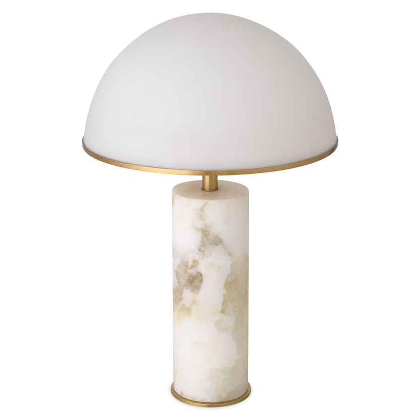 Table Lamp Vaneta Antique Brass Finish/Alabaster