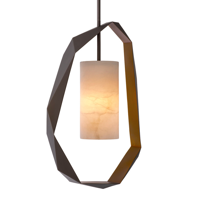 Chandelier Santos Gunmetal Finish/Alabaster