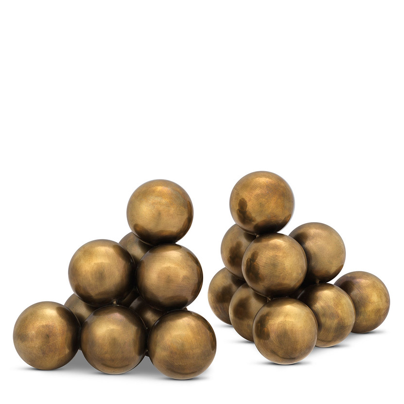 Bookend Carioca Vintage Brass Finish Set of 2