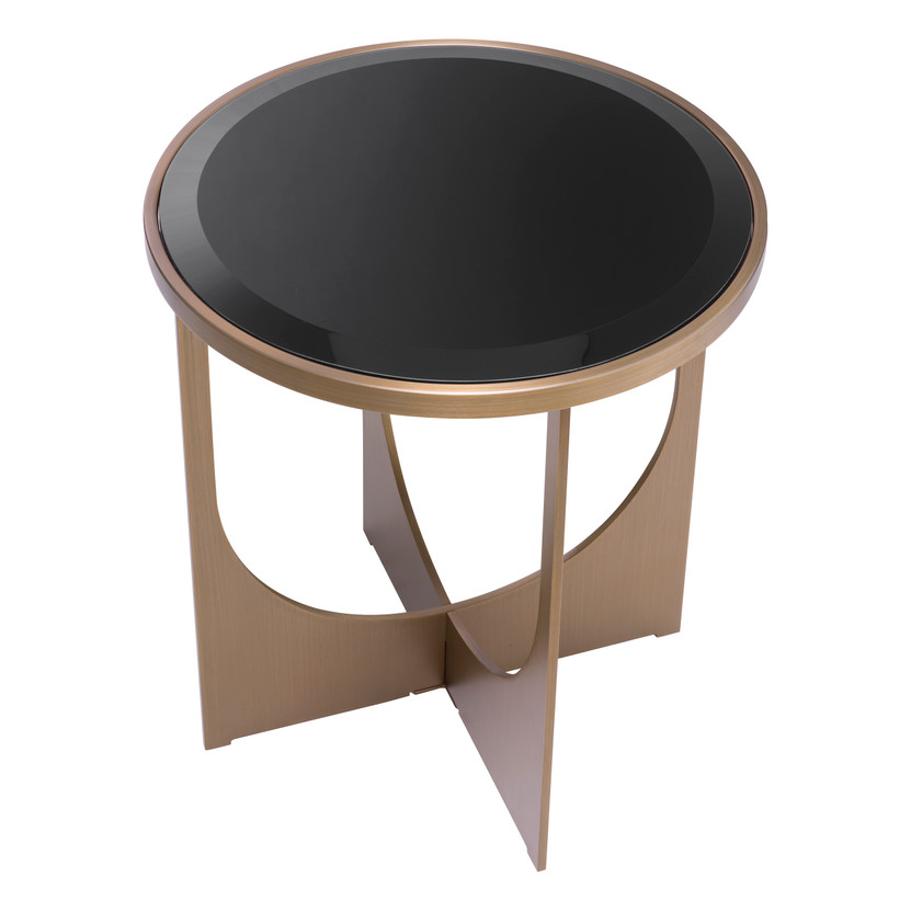 Side Table Elegance Brushed Brass Finish