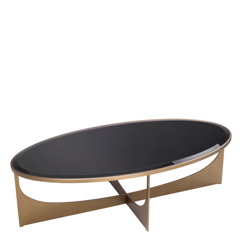 Coffee Table Elegance Brushed Brass Finish