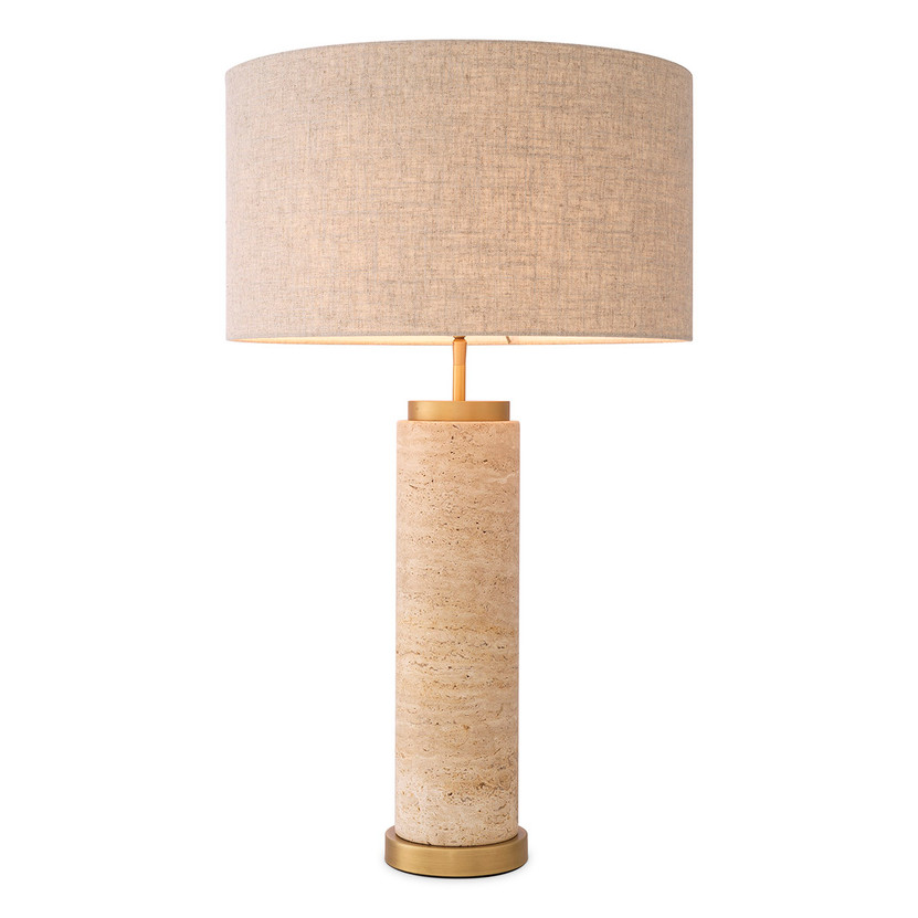 Table Lamp Lxry Travertine