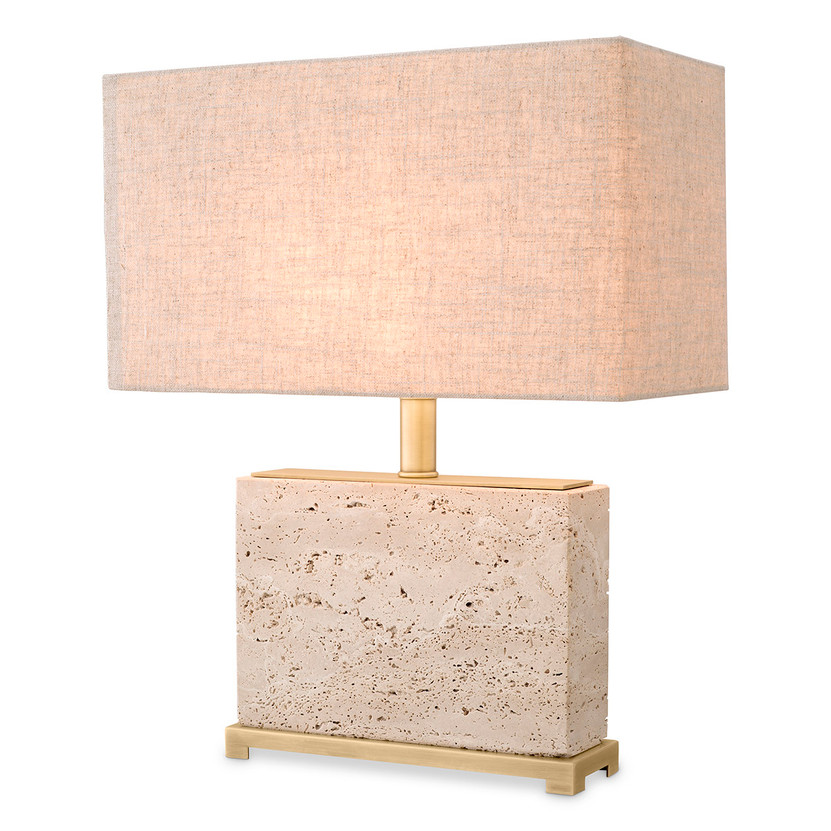 Table Lamp Newton S Travertine