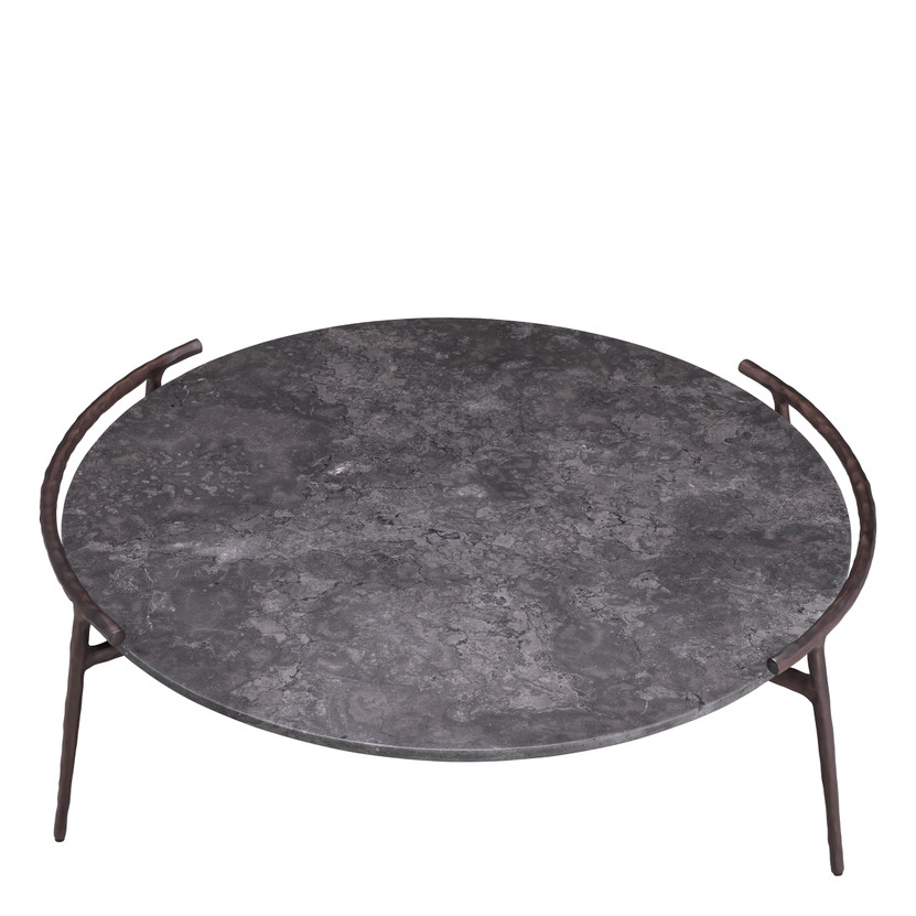 Coffee Table Arca Grey Marble/Bronze Finish