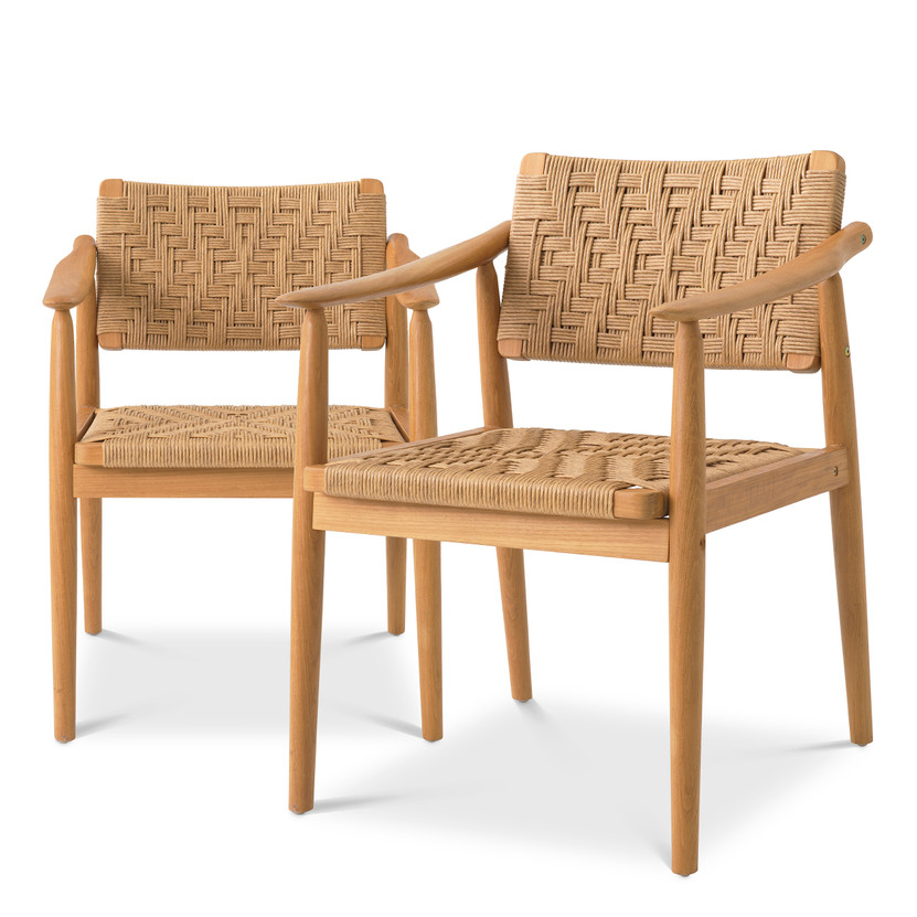 Outdoor Dining Chair Coral Bay Natural Teak Set of 2