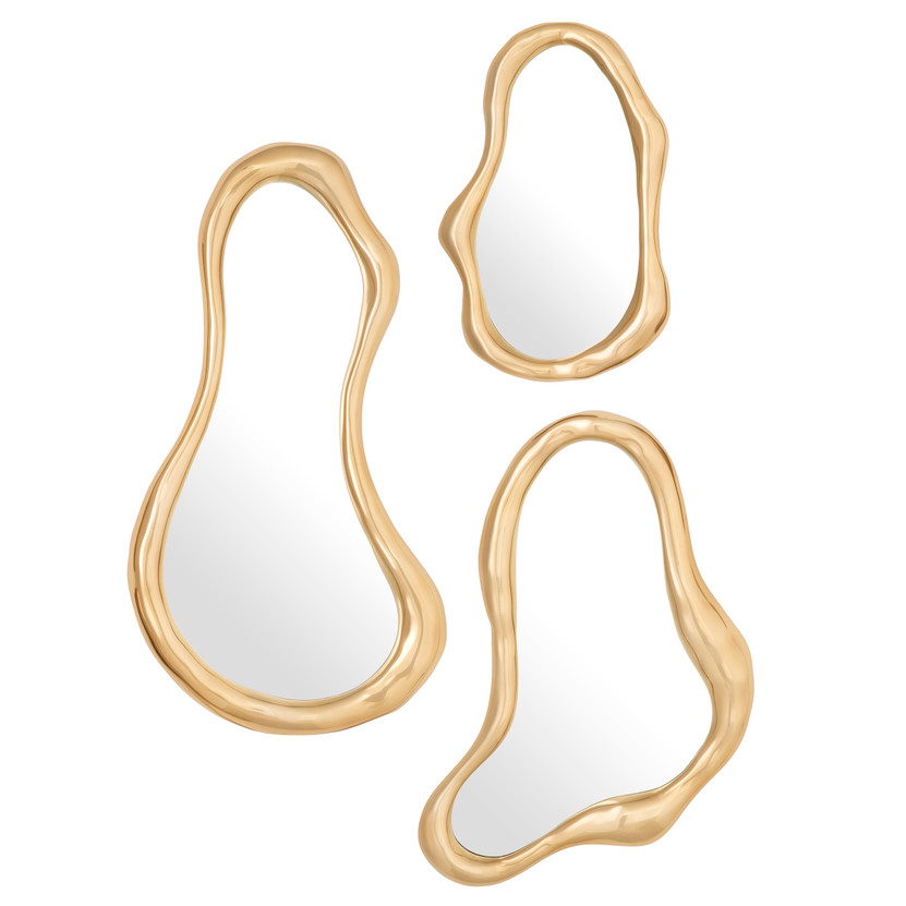 Mirror Viterbo Gold Finish Set of 3