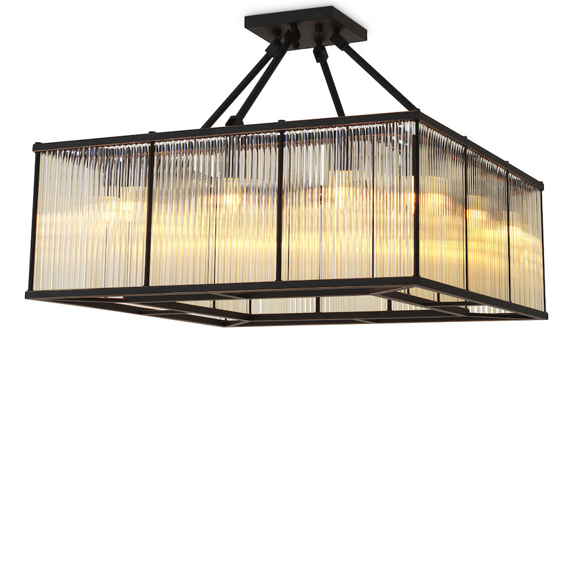 Ceiling Lamp Bernardi Square Bronze Highlight Finish