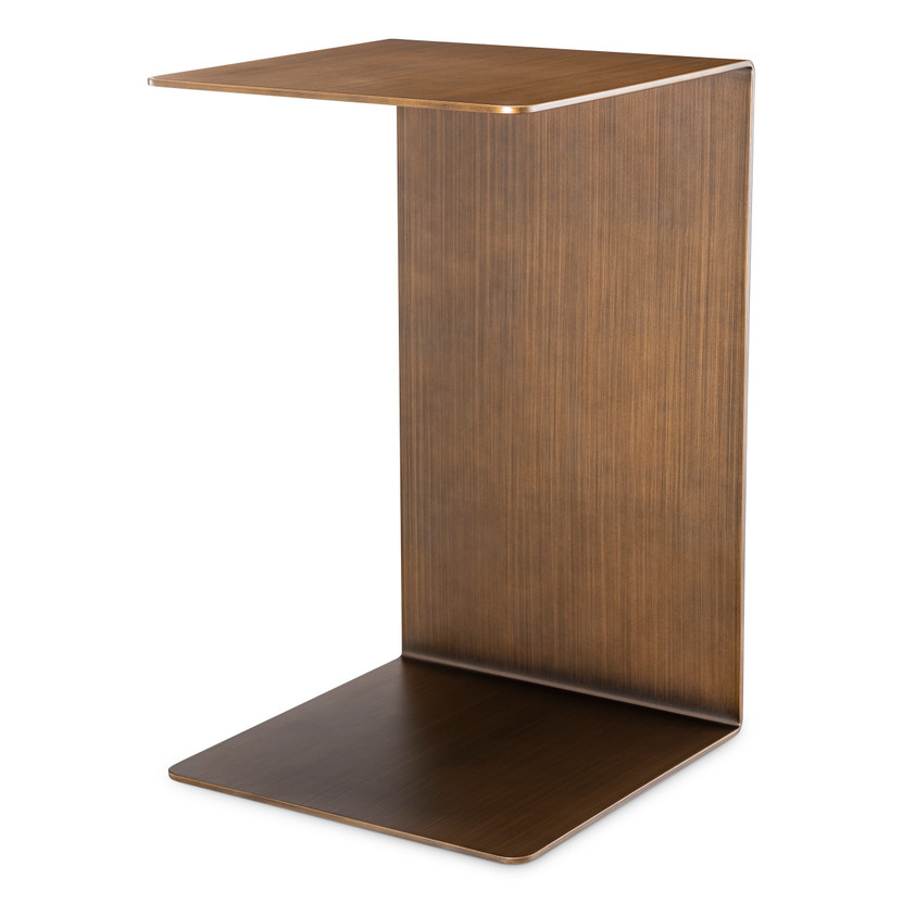 Side Table Panarea Brushed Brass Finish