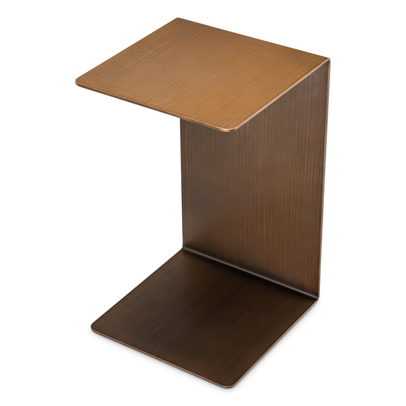 Side Table Panarea Brushed Brass Finish