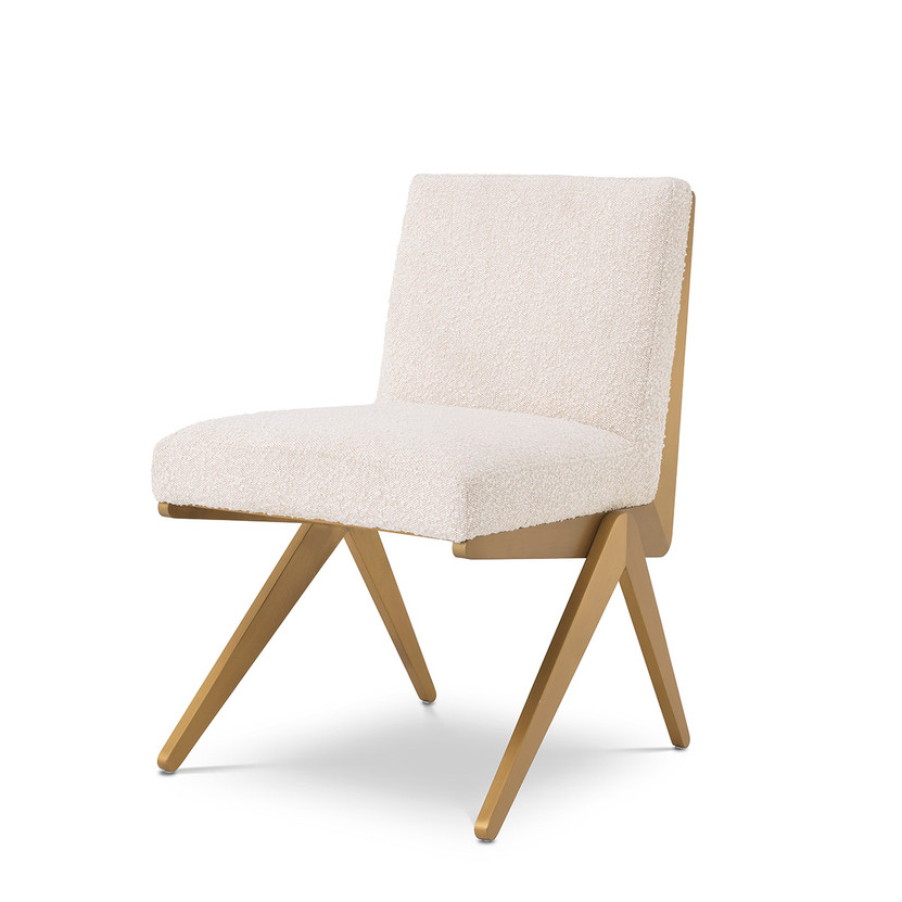Dining Chair Fico Bouclé Cream
