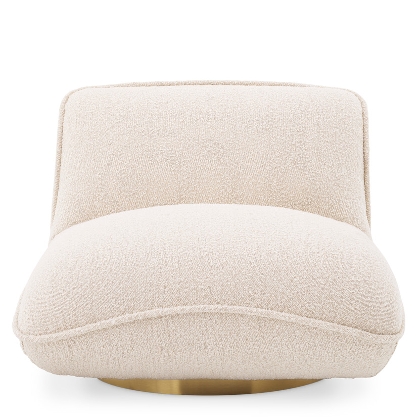 Swivel Chair Relax Bouclé Cream