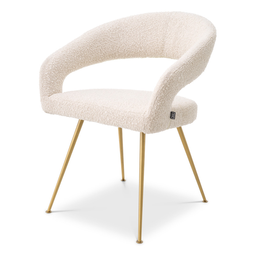 Dining Chair Bravo Bouclé Cream